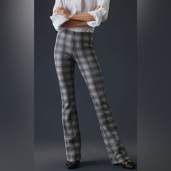 Anthropologie Maeve Checkered Flare Pants NWOT - Picture 1 of 8